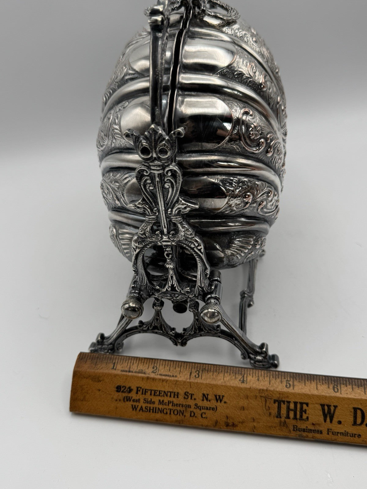 Sheffield Silverplate Double Shell Biscuit Box Victorian STYLE Reproduction