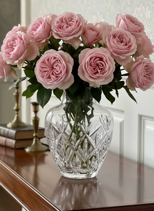 VINTAGE Tiffany & Co Crystal SYBIL Flower Vase 5.75” Tall ESTATE FIND