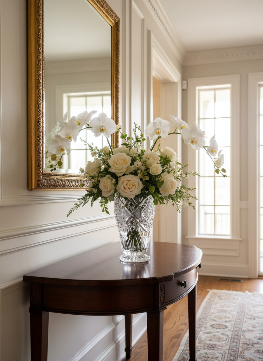 Stunning Crystal Vase Circa 9.25”h SUBSTANIAL Piece ESTATE FIND