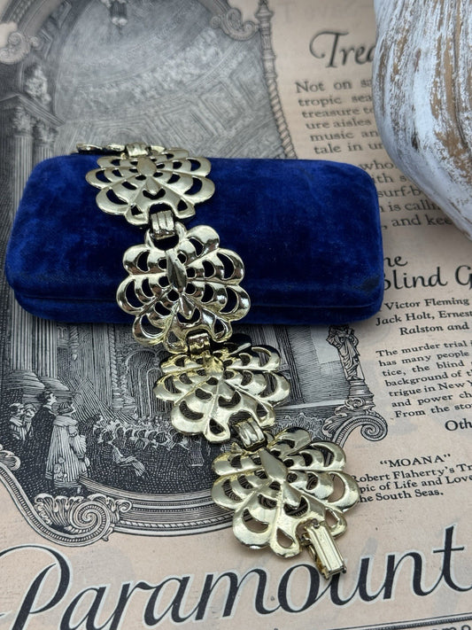 Vintage Goldtone Link Bracelet 6.5” ESTATE FIND