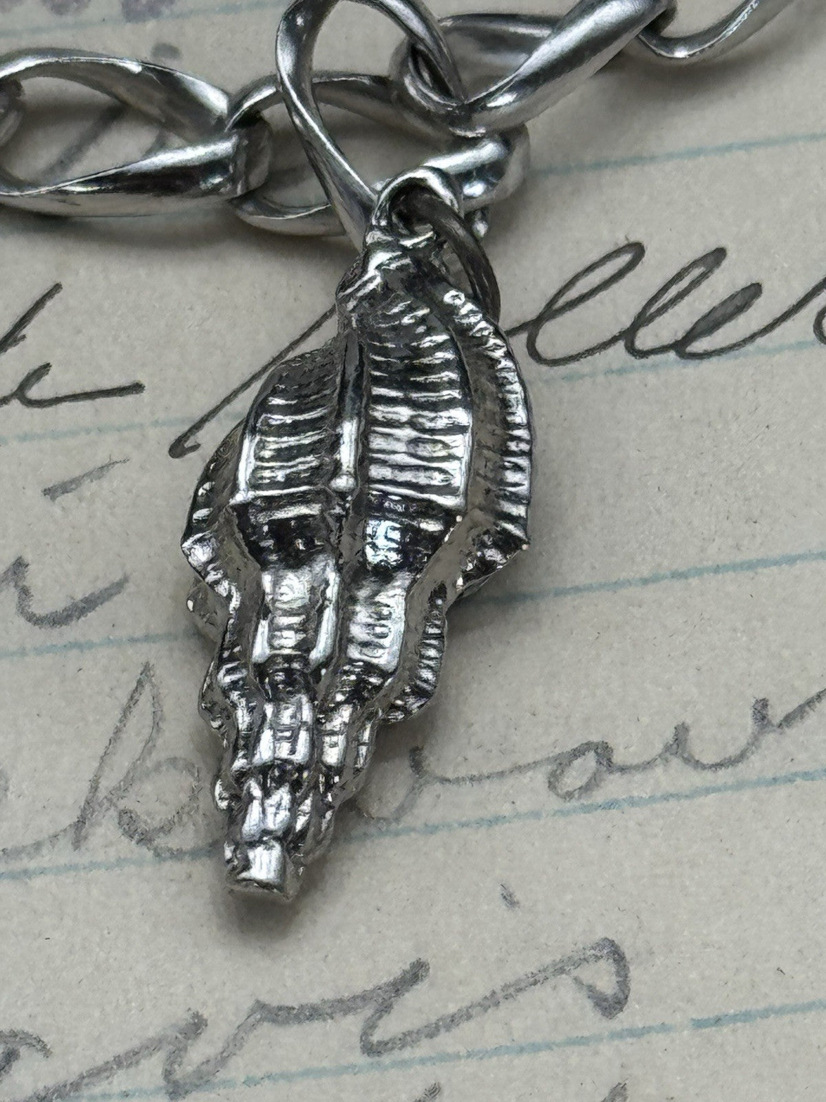 Vintage STERLING Silver Charm Bracelet St. Maarten ESTATE FIND 7.5”