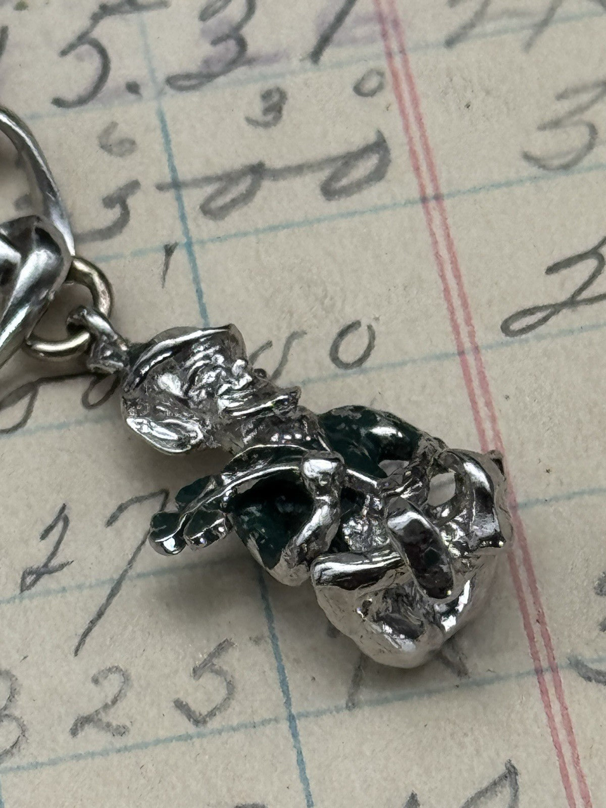 Vintage STERLING Silver Charm Bracelet St. Maarten ESTATE FIND 7.5”