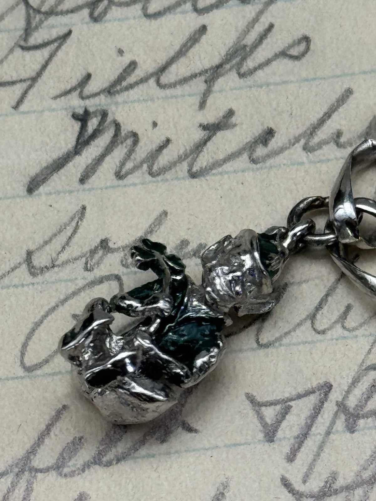 Vintage STERLING Silver Charm Bracelet St. Maarten ESTATE FIND 7.5”