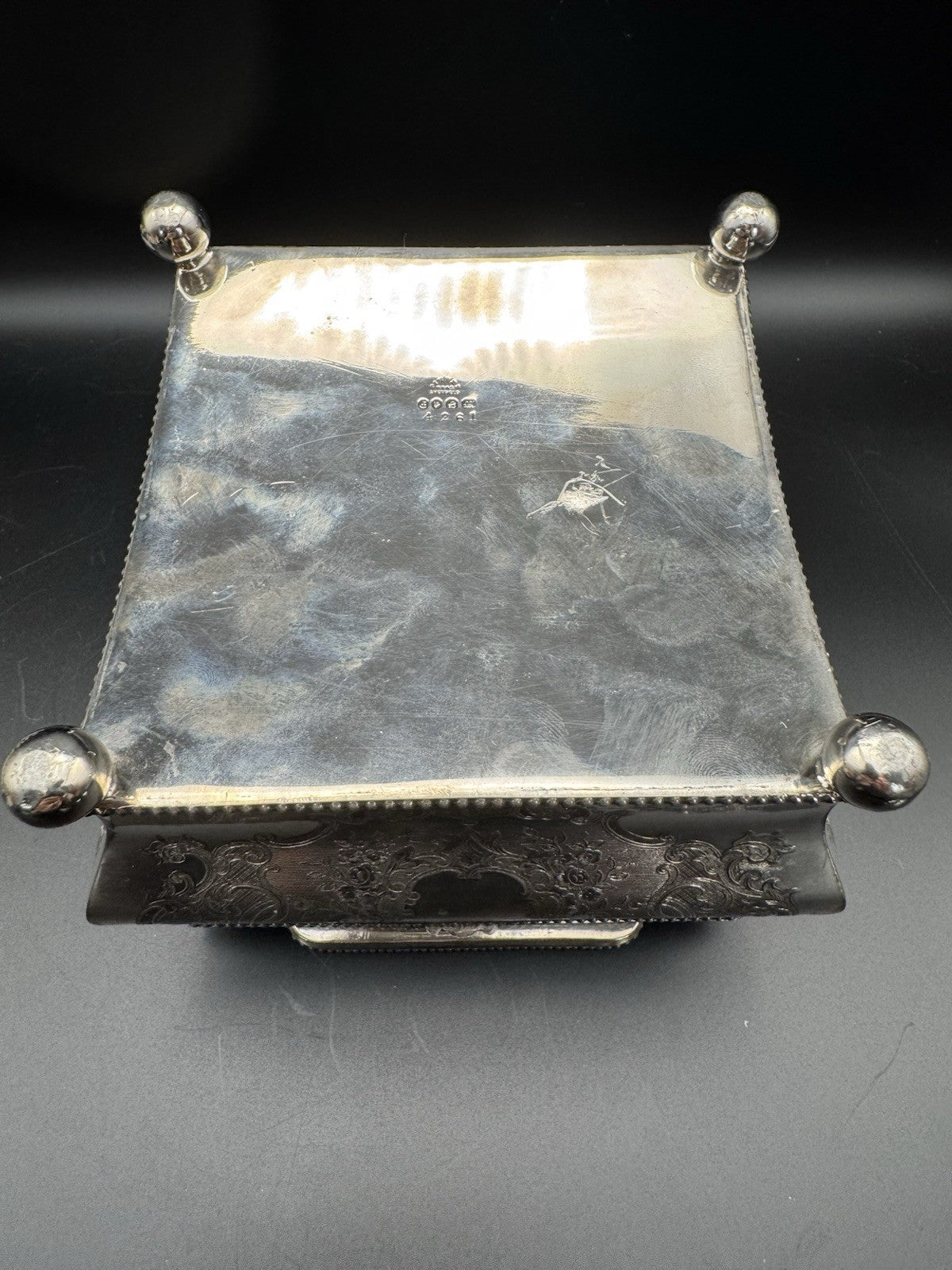 Antique Sheffield Silver Plate Double Biscuit Box – 1889 Marriage Presentation