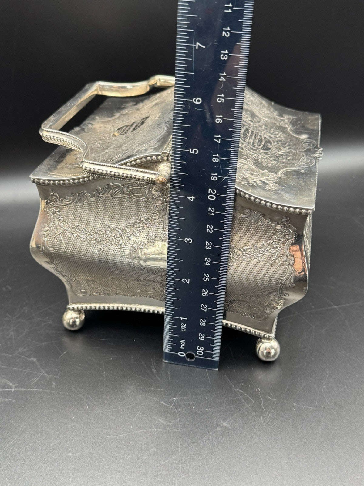 Antique Sheffield Silver Plate Double Biscuit Box – 1889 Marriage Presentation