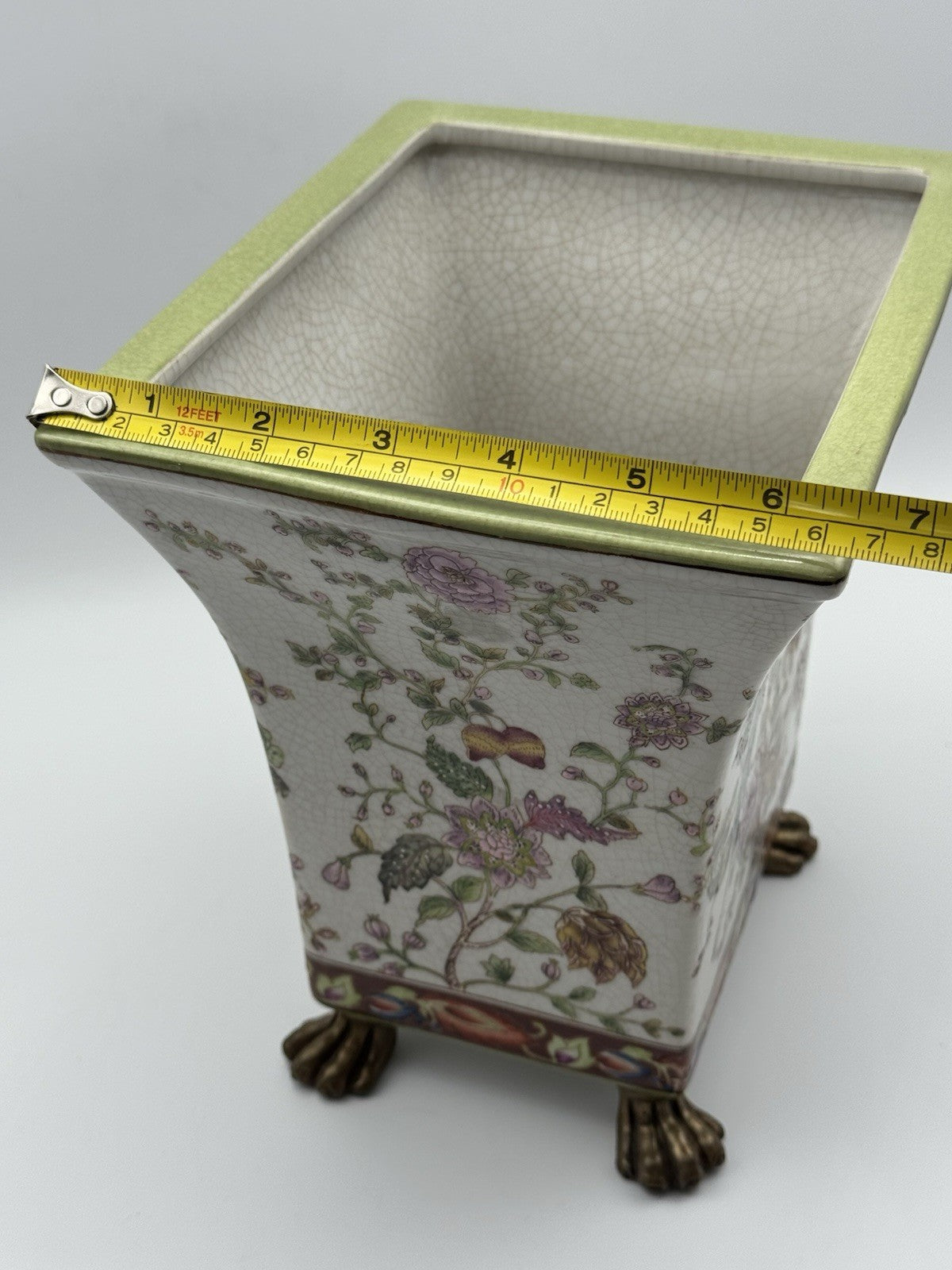 Vintage Chachepot Footed Chinese Famille Rose ESTATE FIND