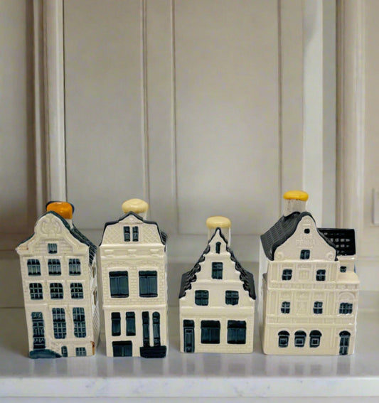 4 KLM DELFT Bols Houses #62, 71, 73, 85 SEALED Empty 1 Chipped‼️