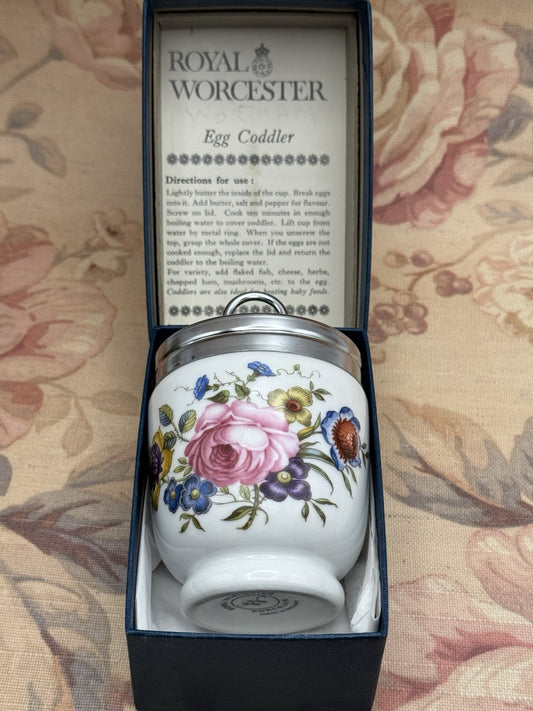 Royal Worcester Egg Coddler – Floral Design with Original Box