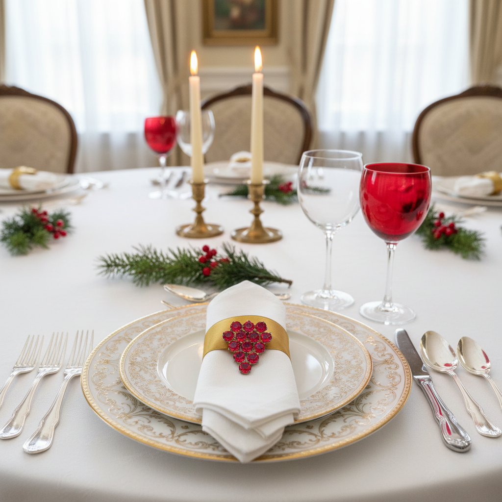 Vintage Art Deco Style Red Glass Rhinestone Dress Clip 2.25” Czech Style