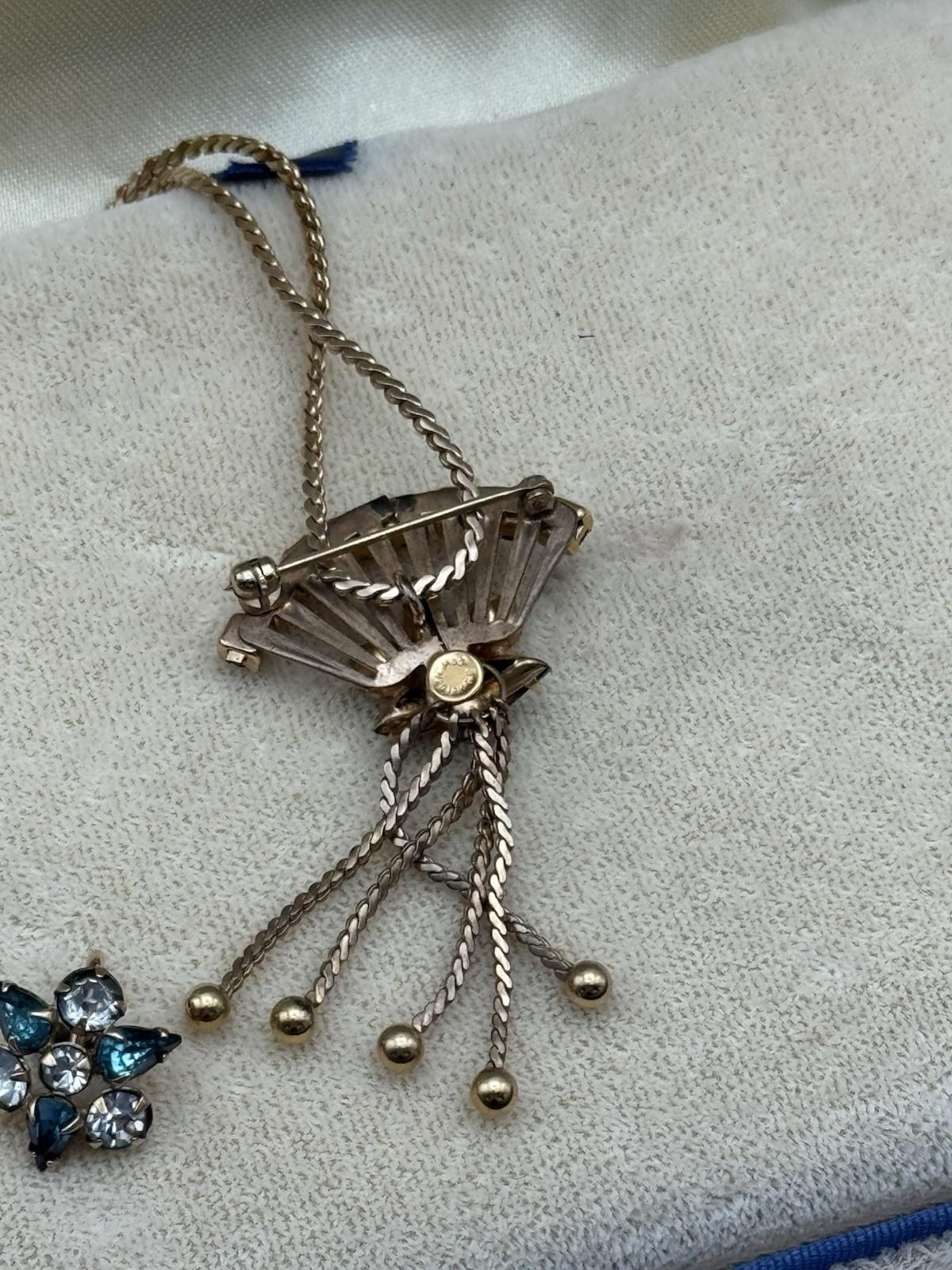 Vintage M&S Gold Filled Demi Parure Necklace Brooch & Earrings BOXED