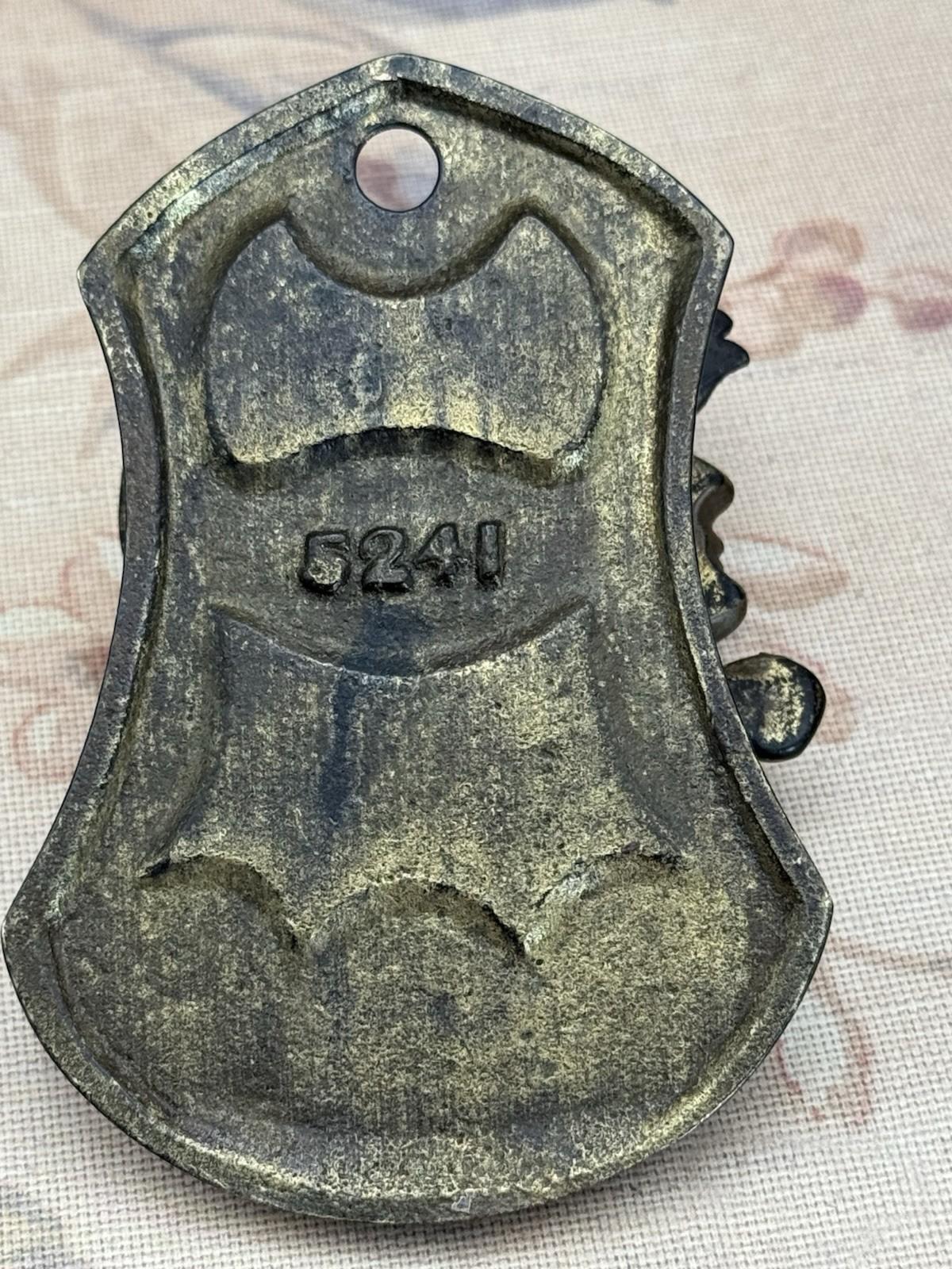 Antique JUDD Cast Iron Desk Clip – Lady in Bonnet Portrait, No. 5241