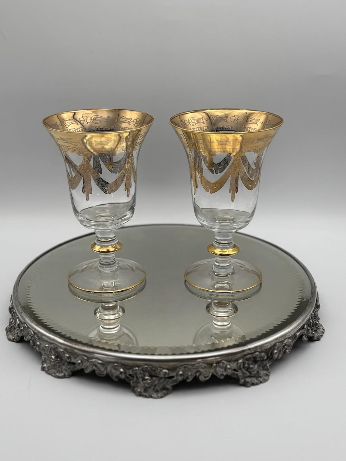 Antique Silverplate Mirror Plateau Ornate Floral Base Art Nouveau Style 12”d