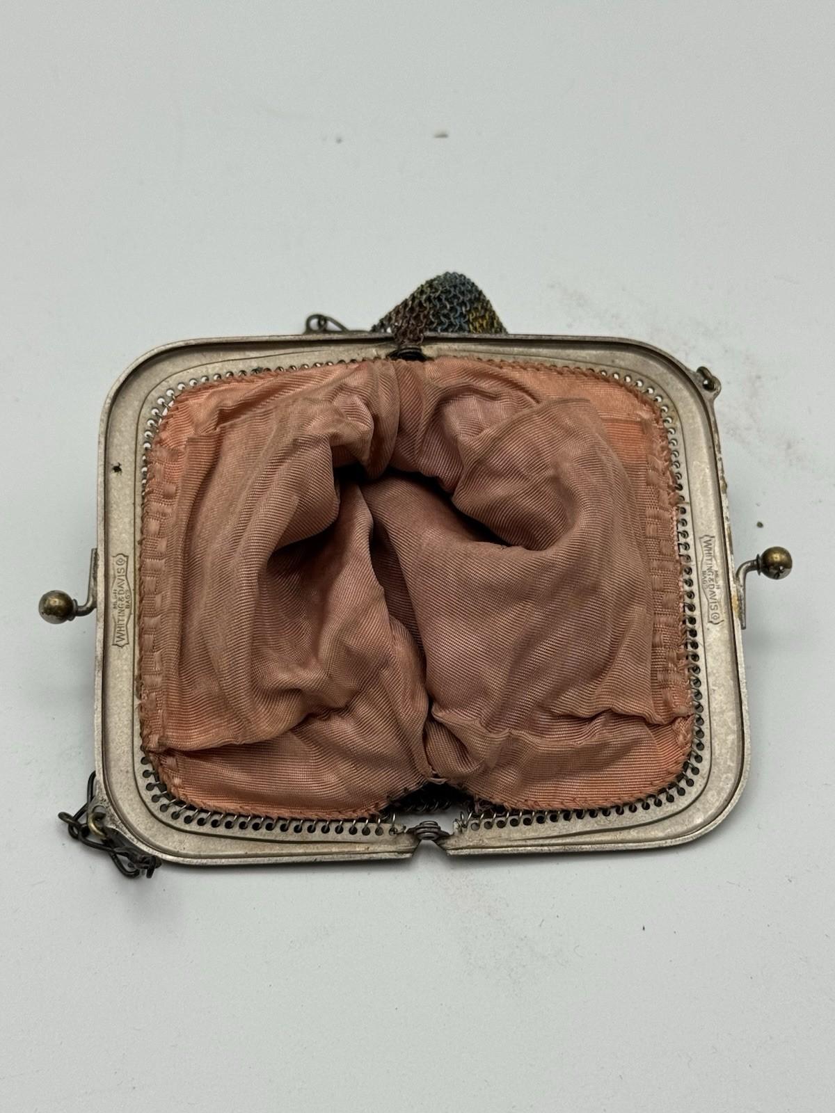 Antique Whiting & Davis Art Deco Enameled Mesh Purse – Circa 1920s