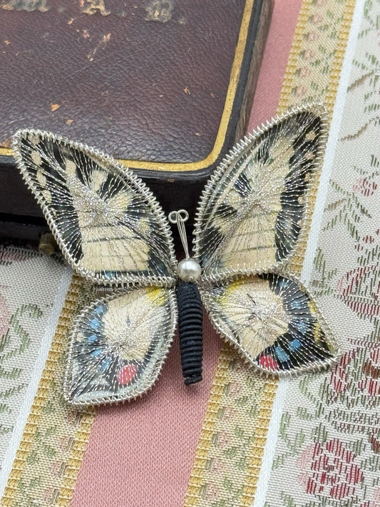 Vintage Handcrafted Butterfly Brooch – 2” x 2” – Silver-Tone