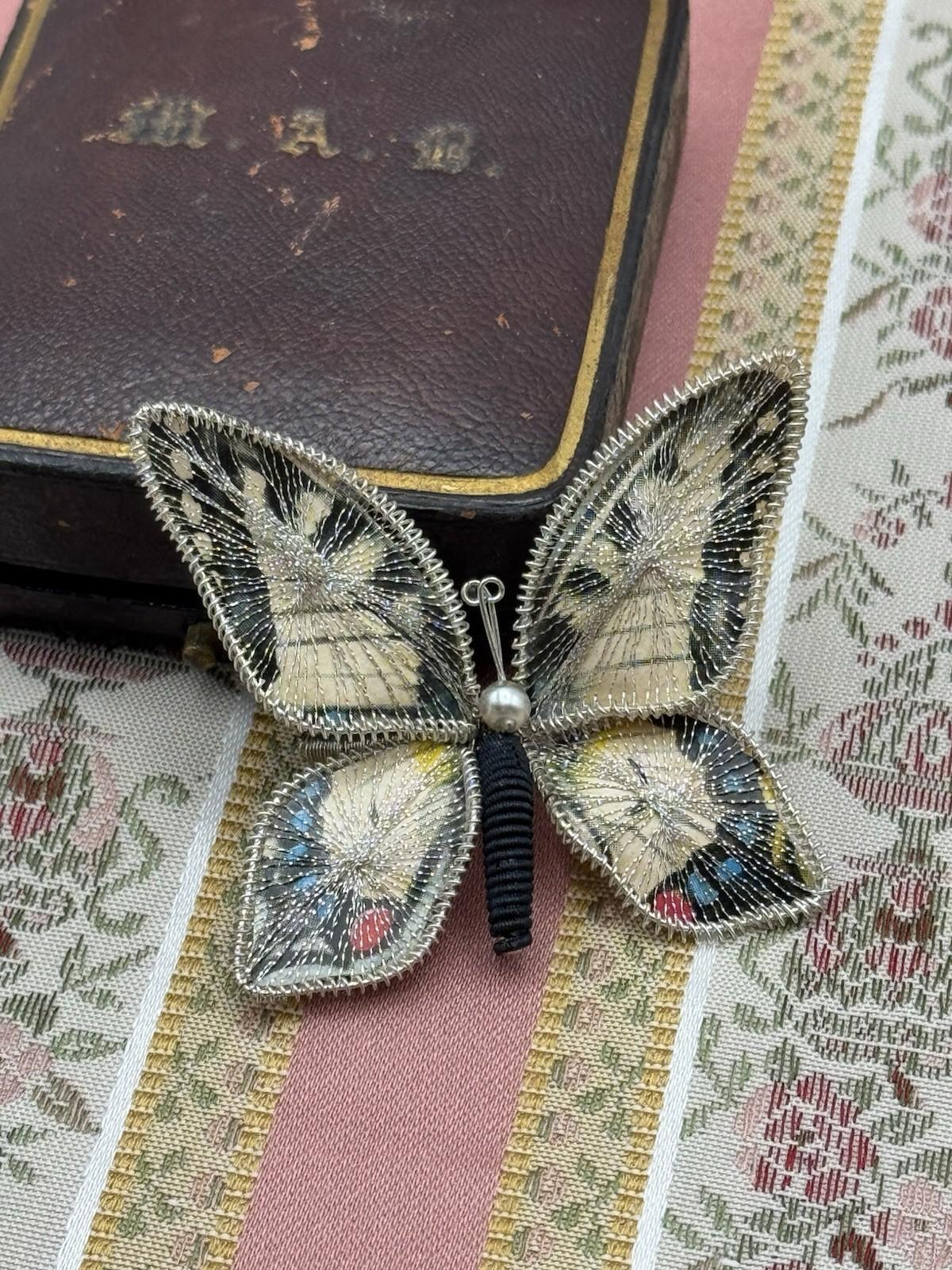 Vintage Handcrafted Butterfly Brooch – 2” x 2” – Silver-Tone