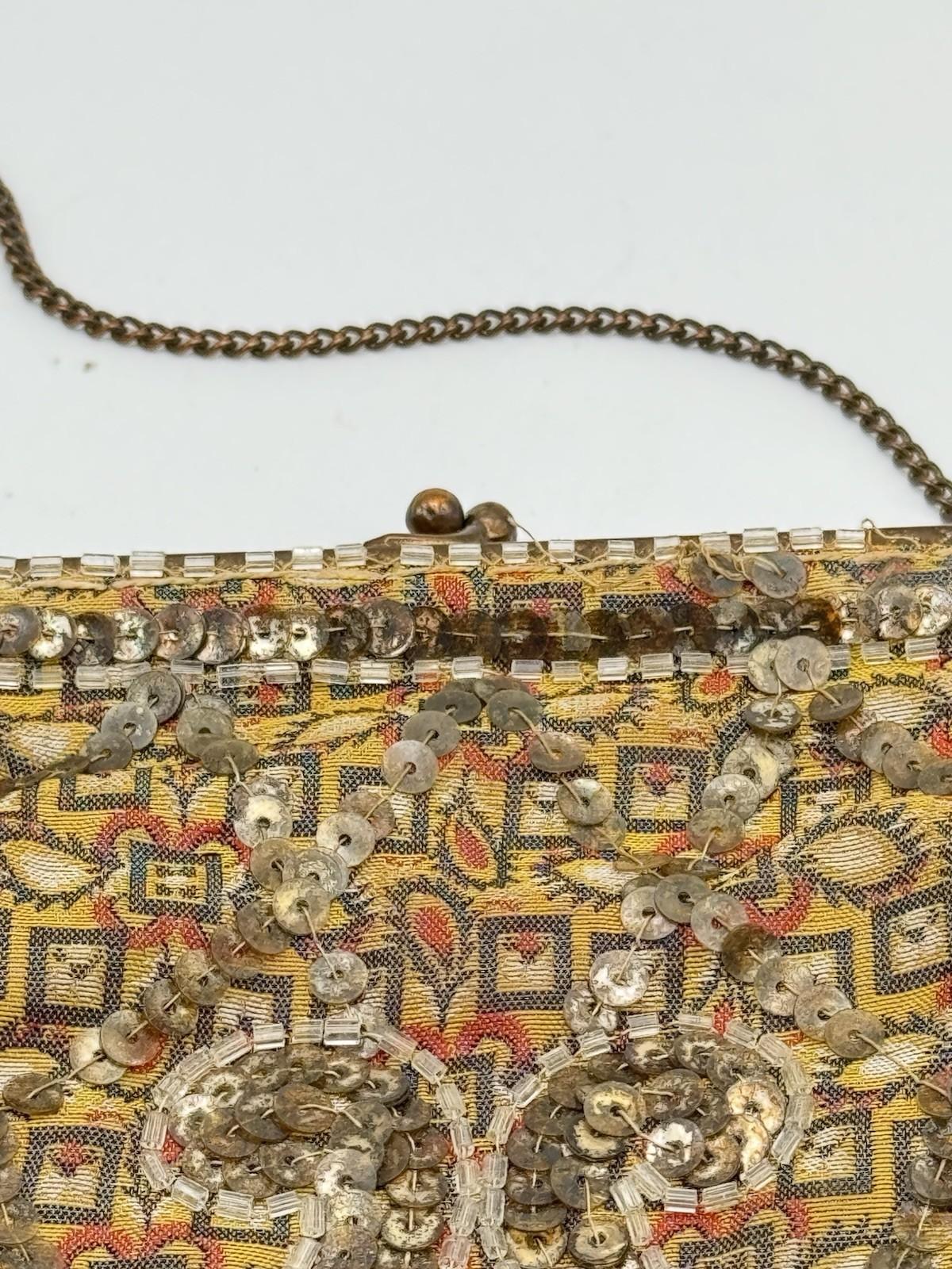 Antique French Art Deco Beaded Evening Bag – “Made in France,” Circa 1920s