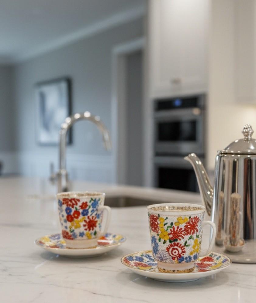 Rare Lomonosov Espresso Cup & Saucer Pair Hand Decorated Russia