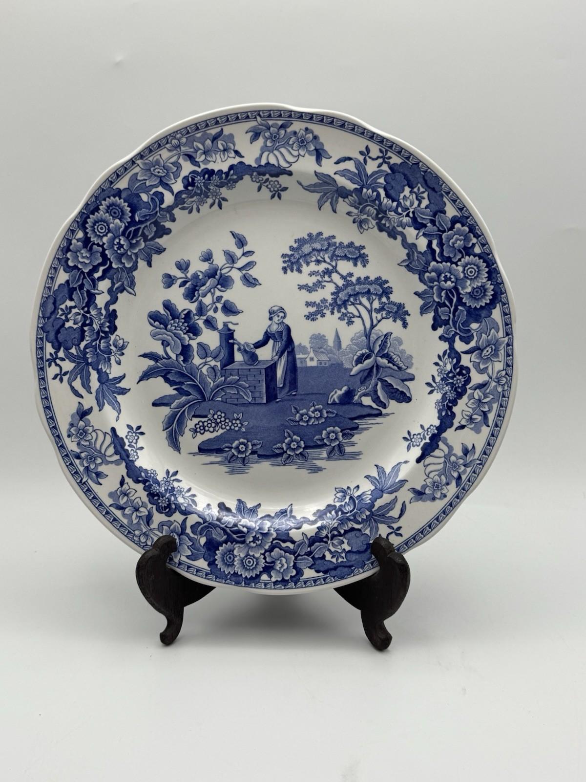 Spode Blue Room Collection Plate Girl at Well 10.43”d