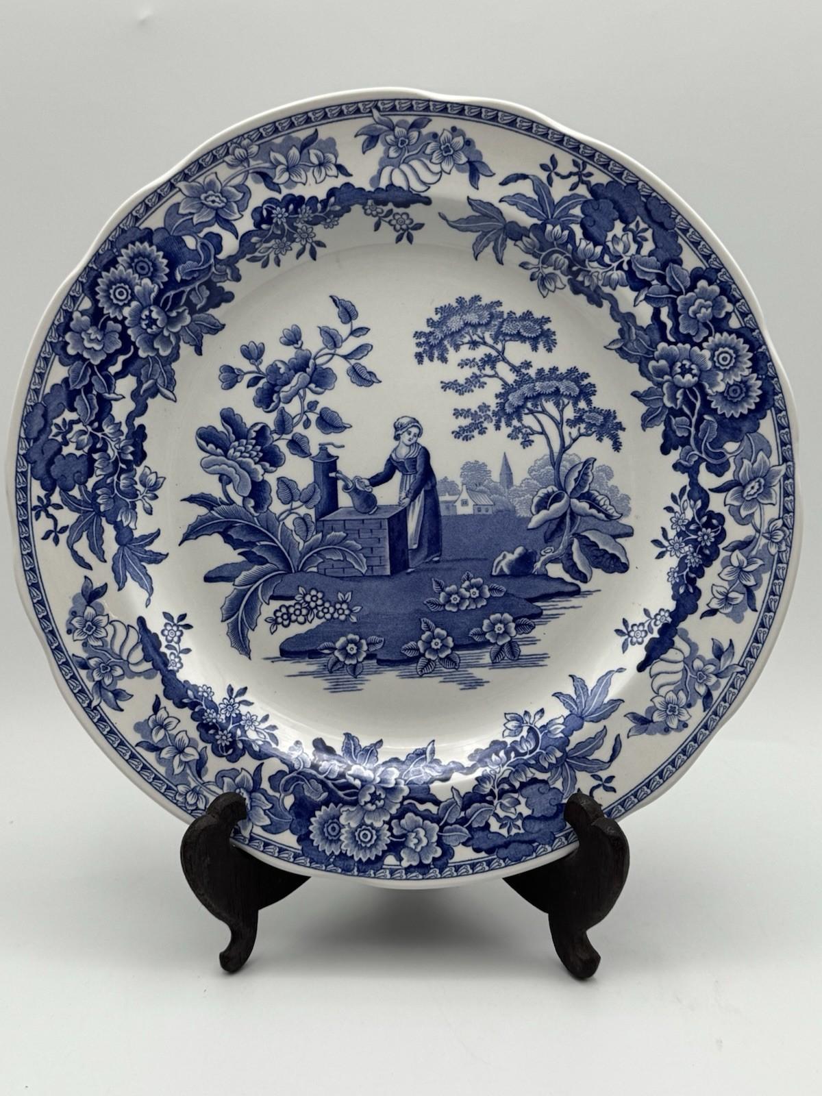Spode Blue Room Collection Plate Girl at Well 10.43”d