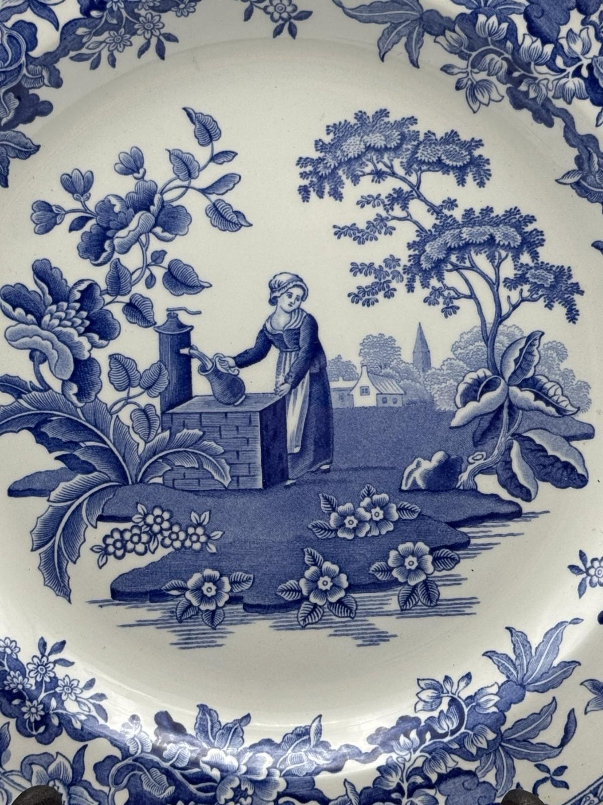 Spode Blue Room Collection Plate Girl at Well 10.43”d