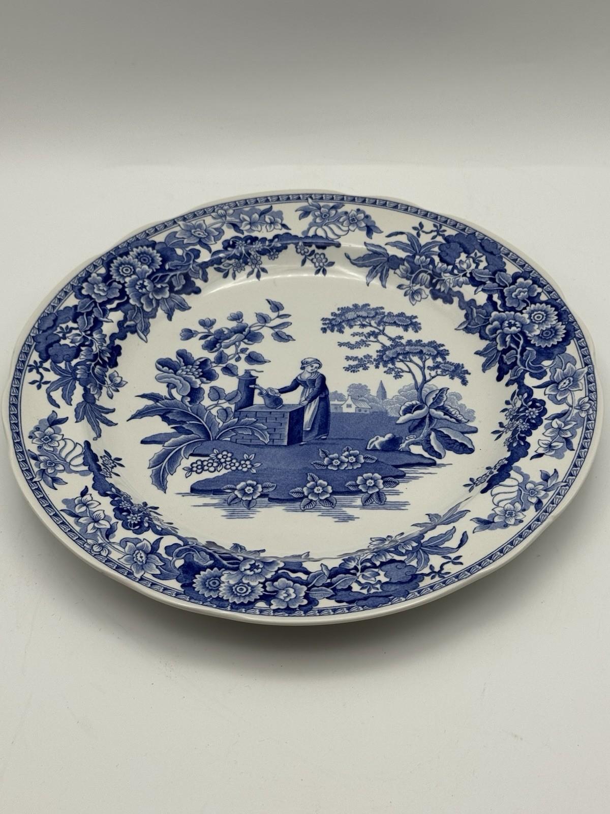 Spode Blue Room Collection Plate Girl at Well 10.43”d