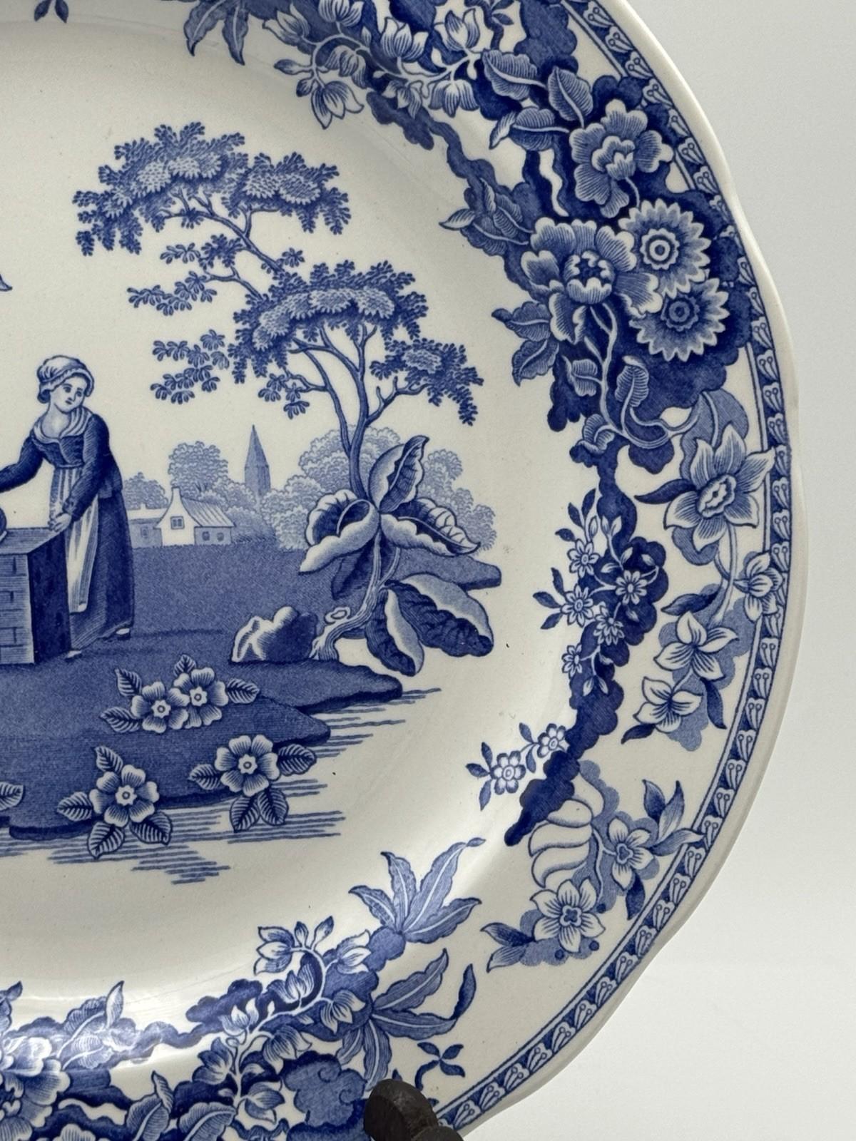Spode Blue Room Collection Plate Girl at Well 10.43”d