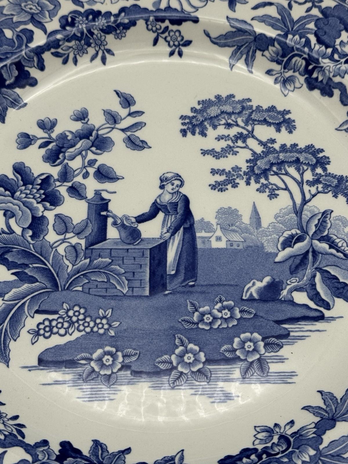 Spode Blue Room Collection Plate Girl at Well 10.43”d