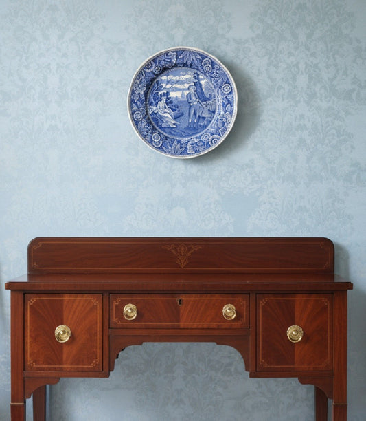 Spode Blue Room Collection Woodman Plate 10.43 inch Diameter England