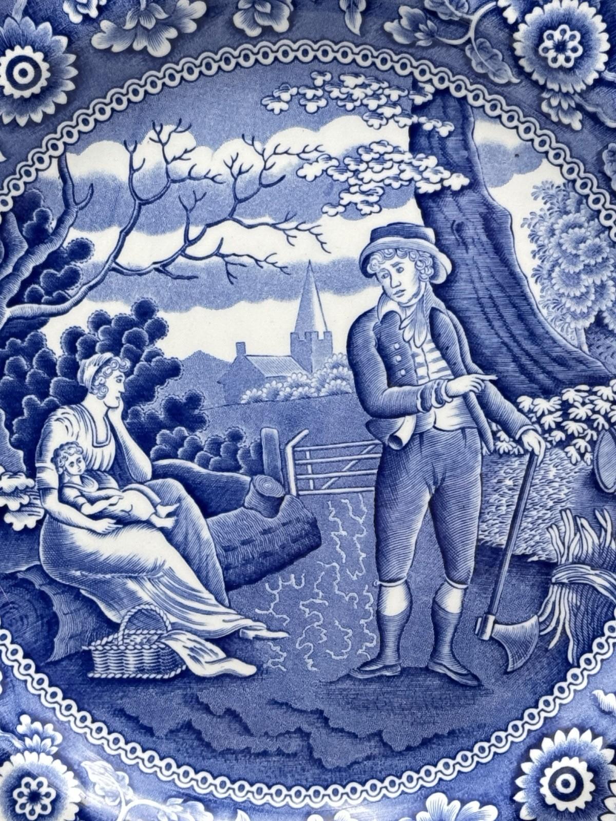 Spode Blue Room Collection Woodman Plate 10.43 inch Diameter England