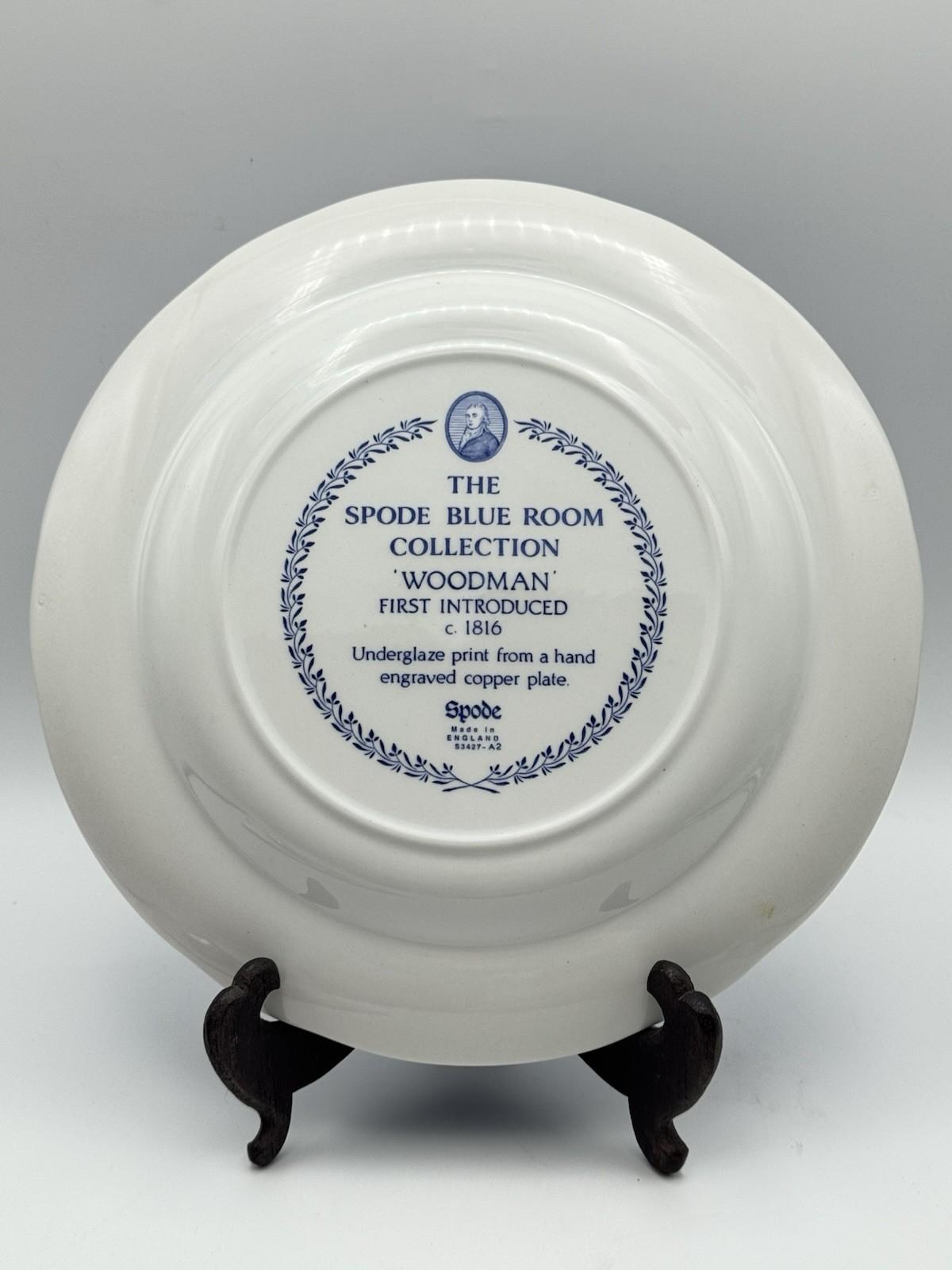 Spode Blue Room Collection Woodman Plate 10.43 inch Diameter England