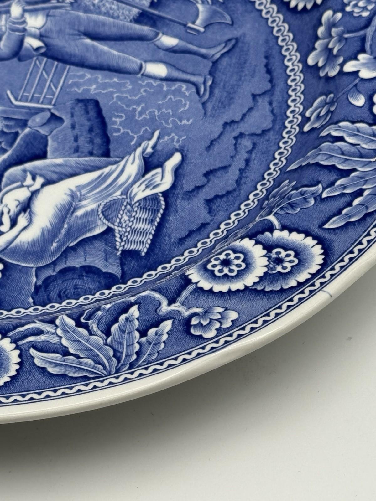 Spode Blue Room Collection Woodman Plate 10.43 inch Diameter England