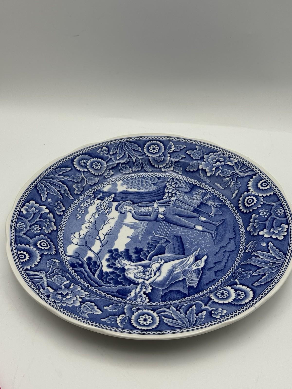 Spode Blue Room Collection Woodman Plate 10.43 inch Diameter England