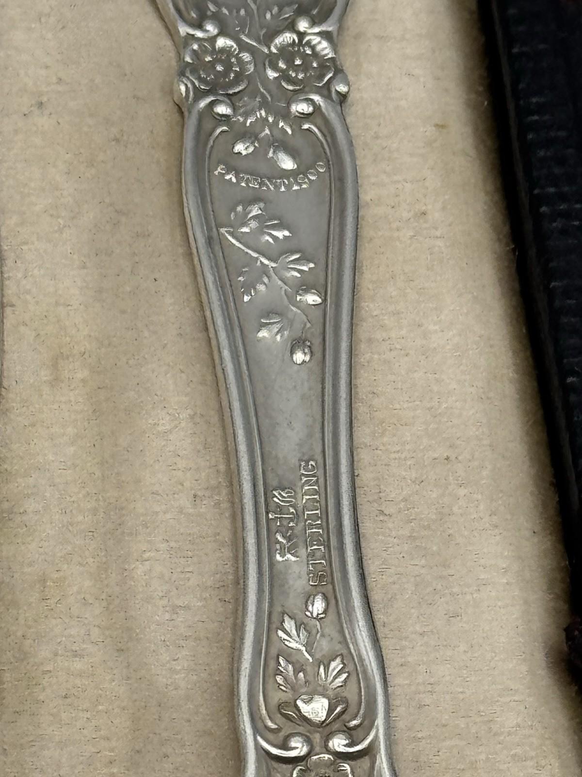 6 Sterling Gorham Buttercup Butter Knives Spreaders Pat 1900 Mono G - 142.6g