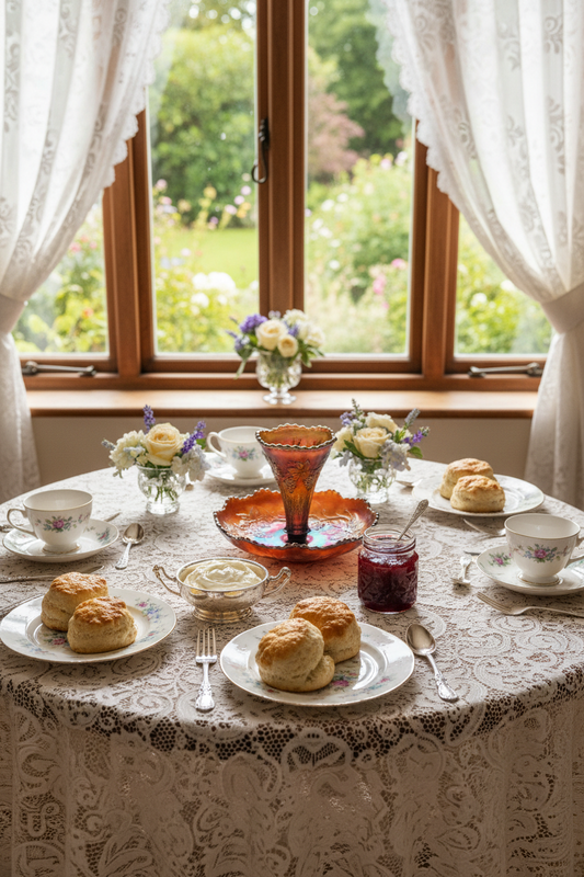 FENTON Carnival Glass EPERGNE 5”  Grapes Vines READ‼️