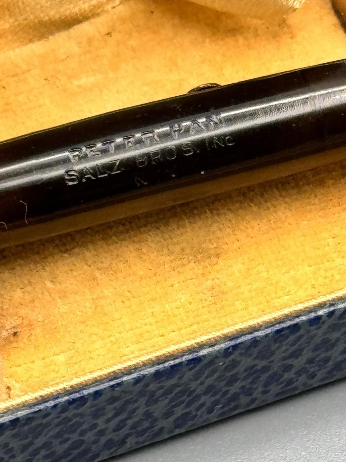 Peter Pan Miniature Chatelaine Fountain Pen 14K Nib Gold Filled Band 2.75”