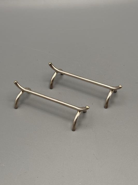 Elkington Knife Rest Pair Silverplate Vintage Table Knife Rests 3.5”