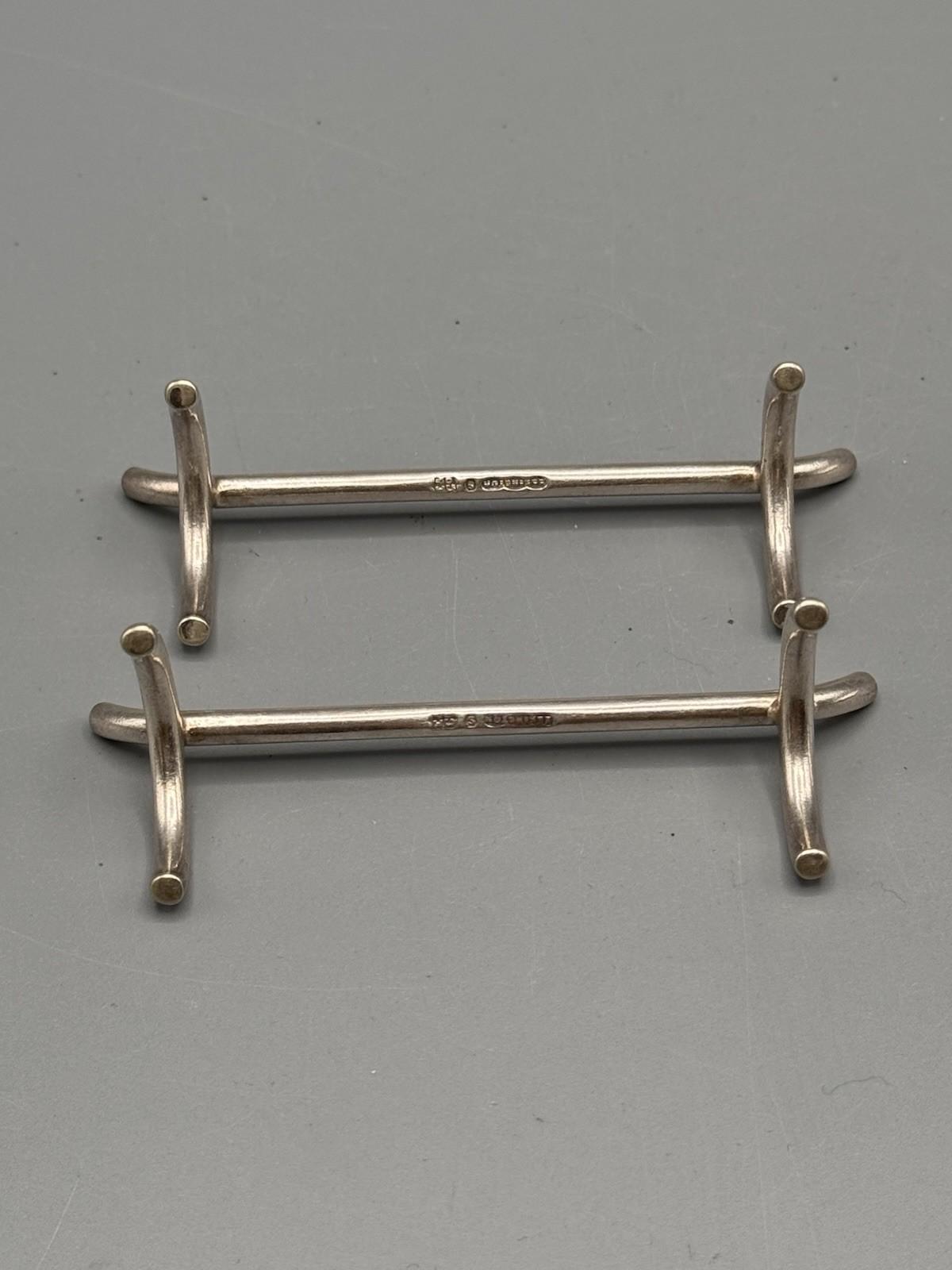 Elkington Knife Rest Pair Silverplate Vintage Table Knife Rests 3.5”