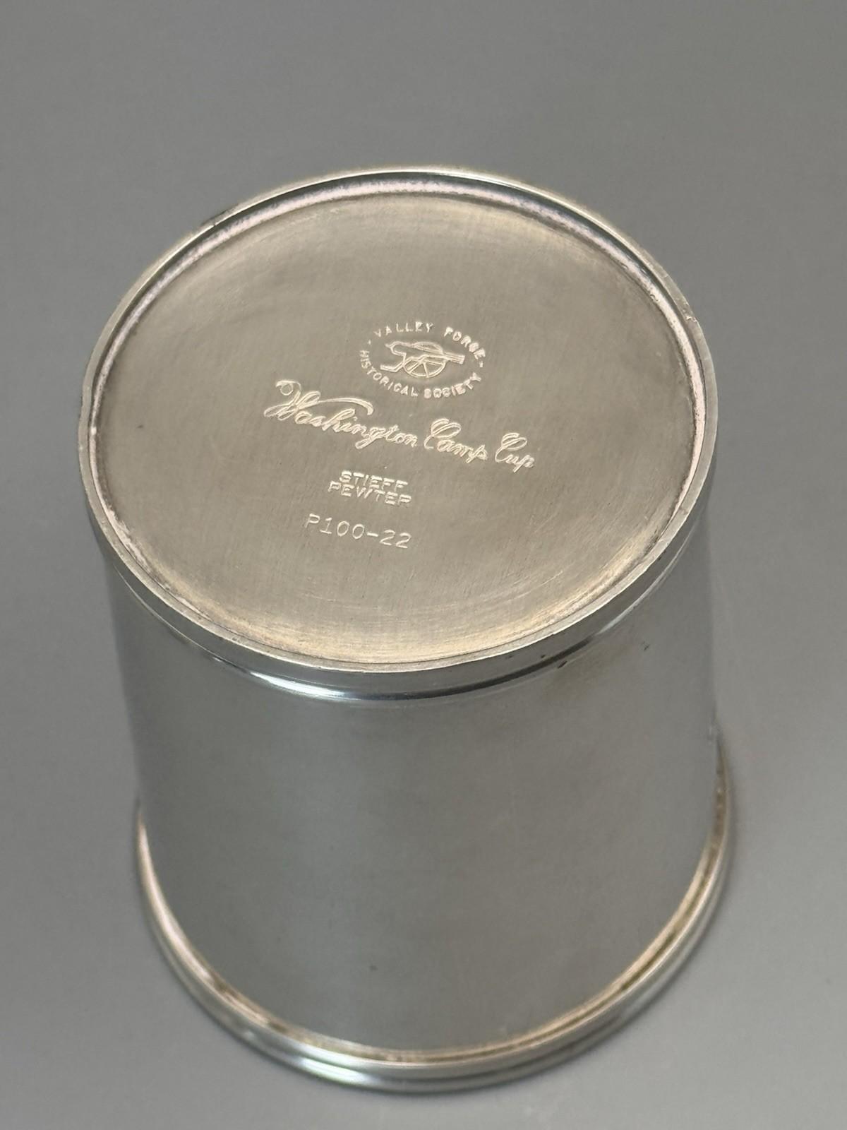 Stieff Pewter Camp Cup Washington Cup Engraved Garden Club Virginia 3.25”