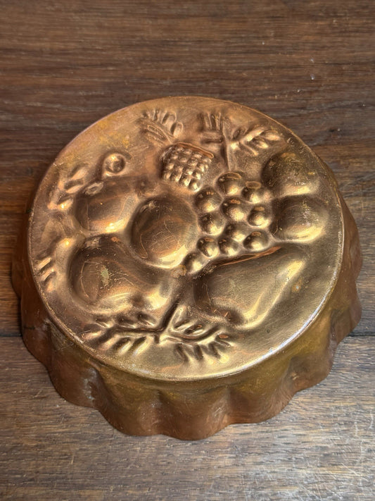 Vintage Copper Wall Mold 7.5” Fruit Design Kitchen Wall Decor Hanging