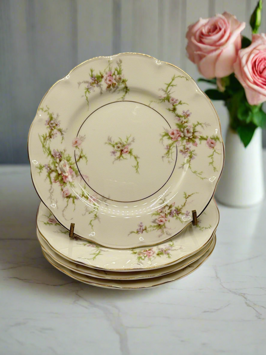 4 Haviland Porcelain Rosalinde New York Rosalinde 6 1/2" Bread & Butter Plates