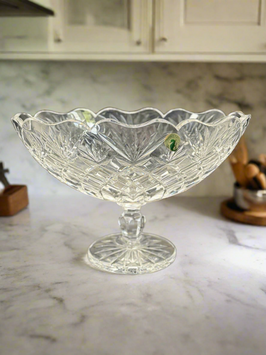 Waterford Crystal Boat Bowl Signed Paul Farrell 2007 #125199 Master Craftsman Made in IRELAND