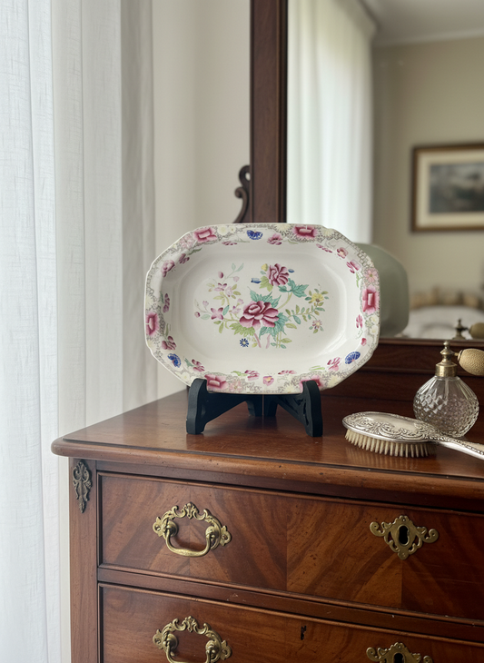 Antique GEORGIAN Hicks & Meigh 1815 Oval Bowl Ironstone #8 RARE Ca 10.75” X  8”