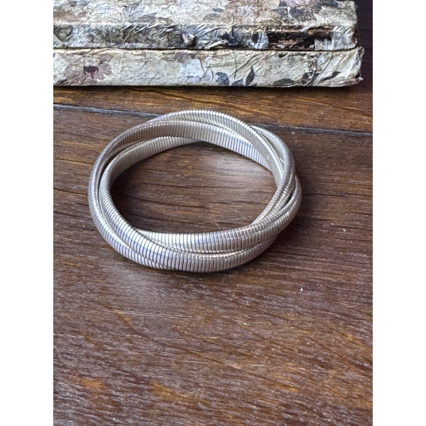 Frederic Duclos Sterling Silver Triple Snake Chain Bracelet 7” Signed 925