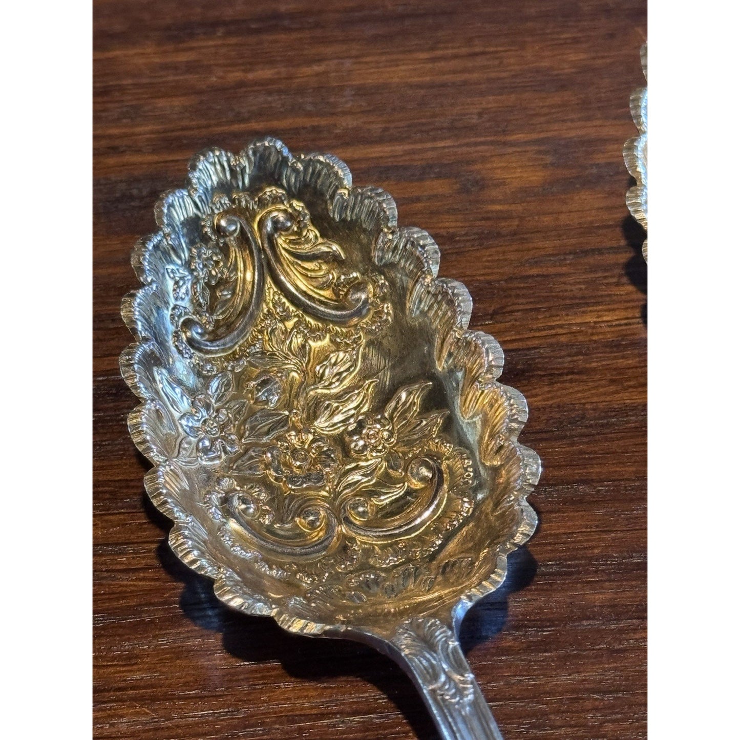 Berry Spoon Set Mappin & Webb Princess Plate Gold Wash Cased Victorian STYLE