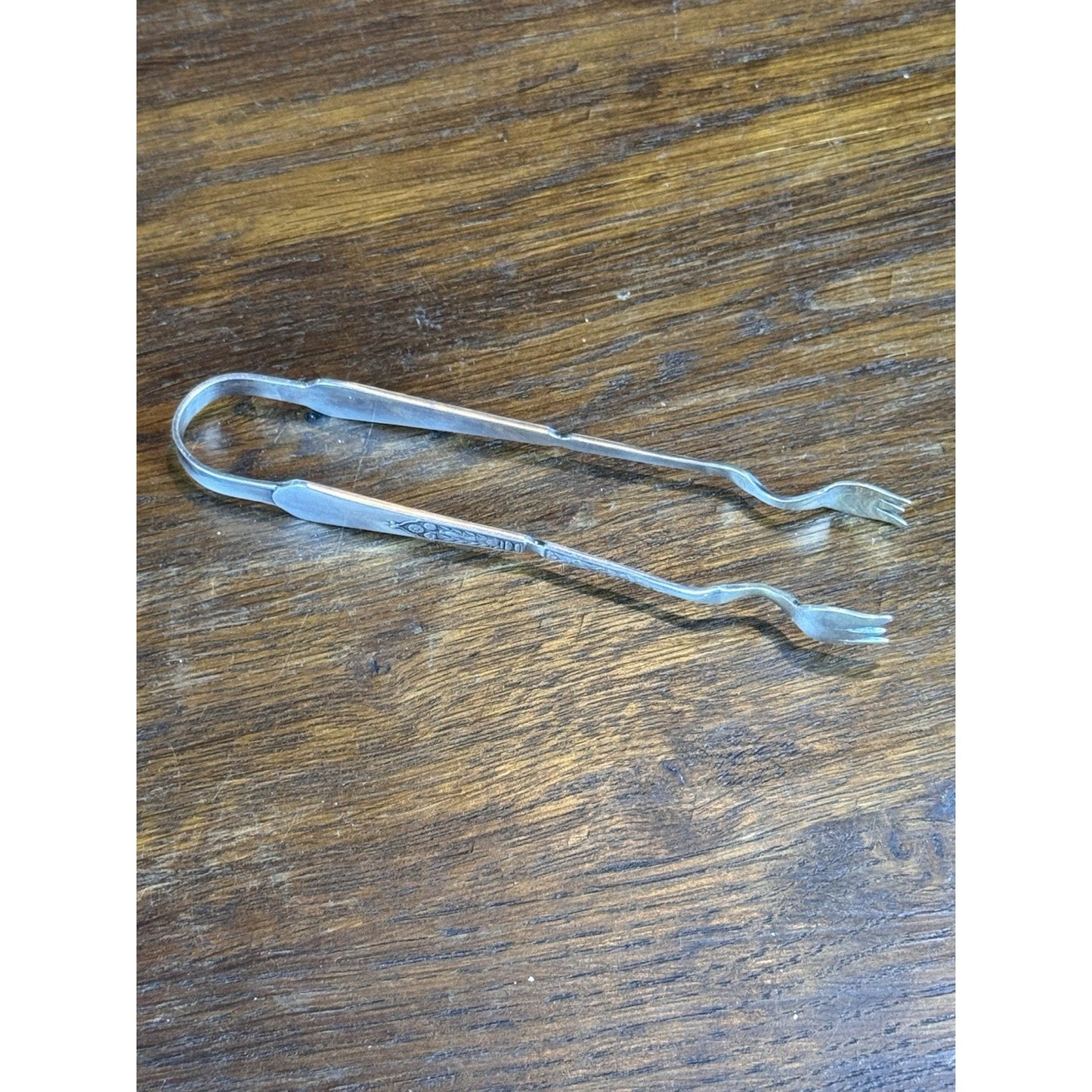Antique Silverplate Sugar Tongs Reed & Barton Aesthetic Movement Bird Floral 5”