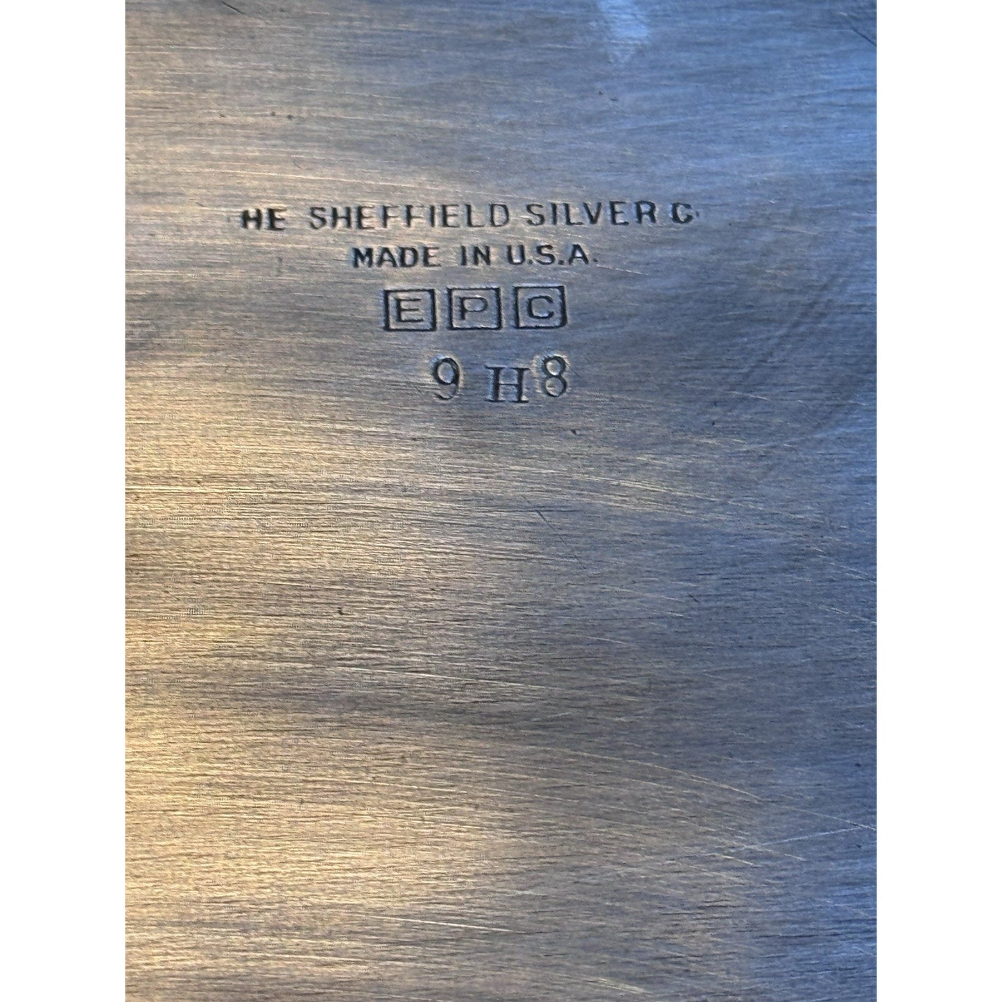 Vintage Sheffield Silverplate Footed Gallery Tray Jewelry Vanity Catchall 9”