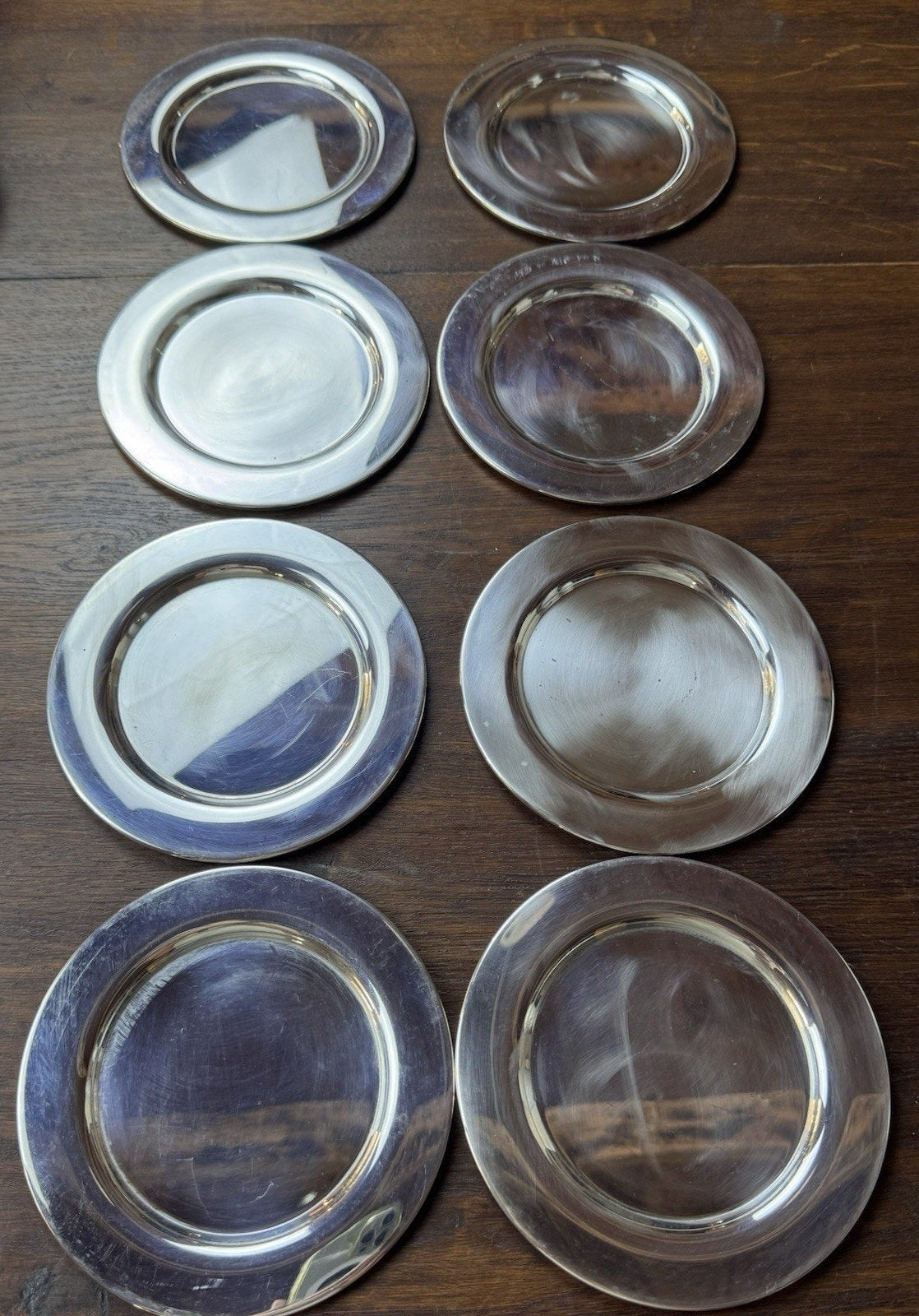 8 Silverplate Bread Dessert Plates Dishes 6” Classic Tableware