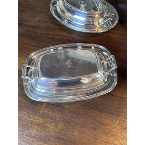 Silverplate on Copper Covered Serving Dish – Excelsior – Monogram “S”