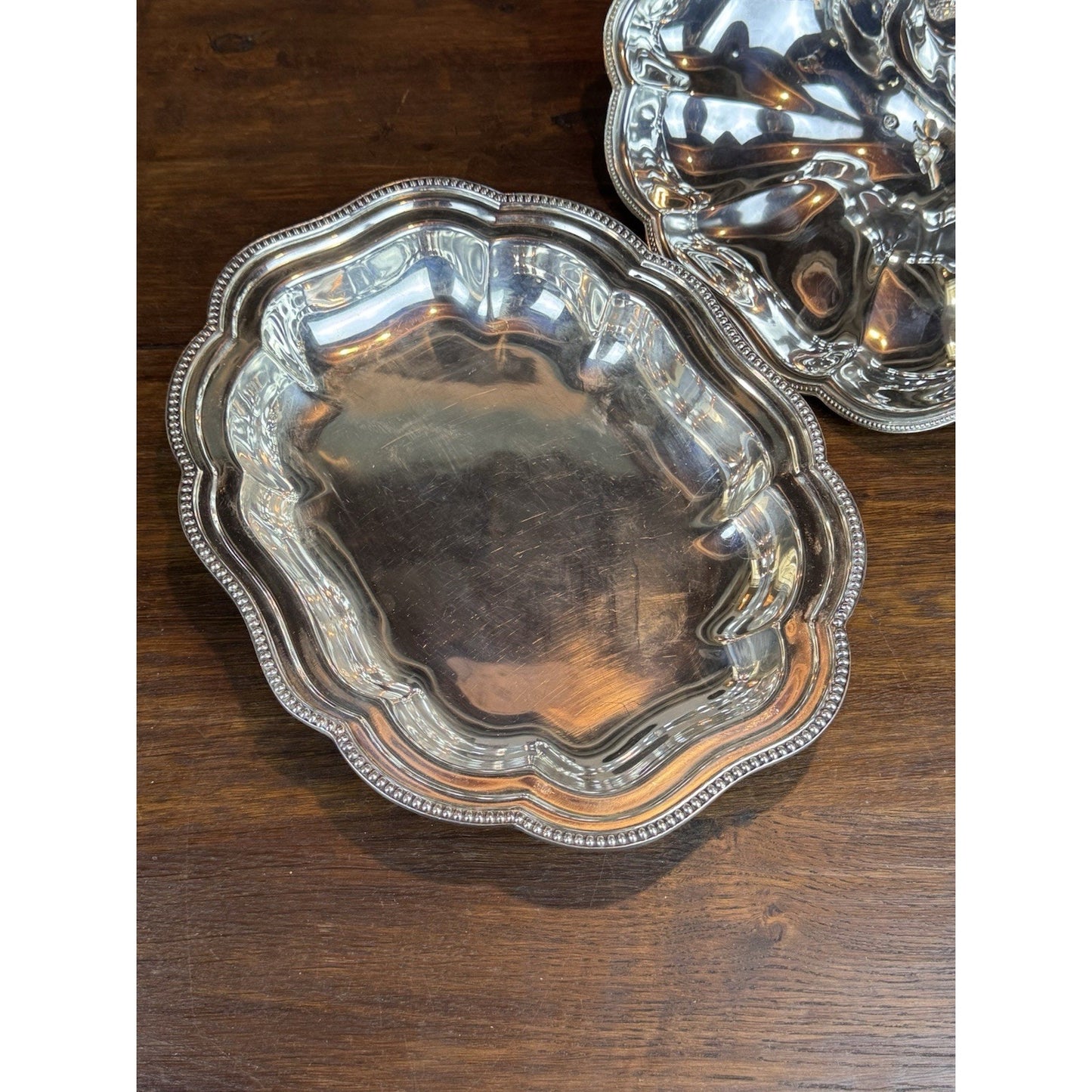 Vintage Silverplate English Style Covered Entrée Dish Chippendale 13”