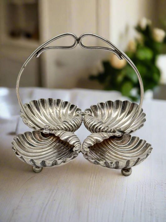 Vintage Shell Dish Portuguese Solid Silver Hallmarked 833